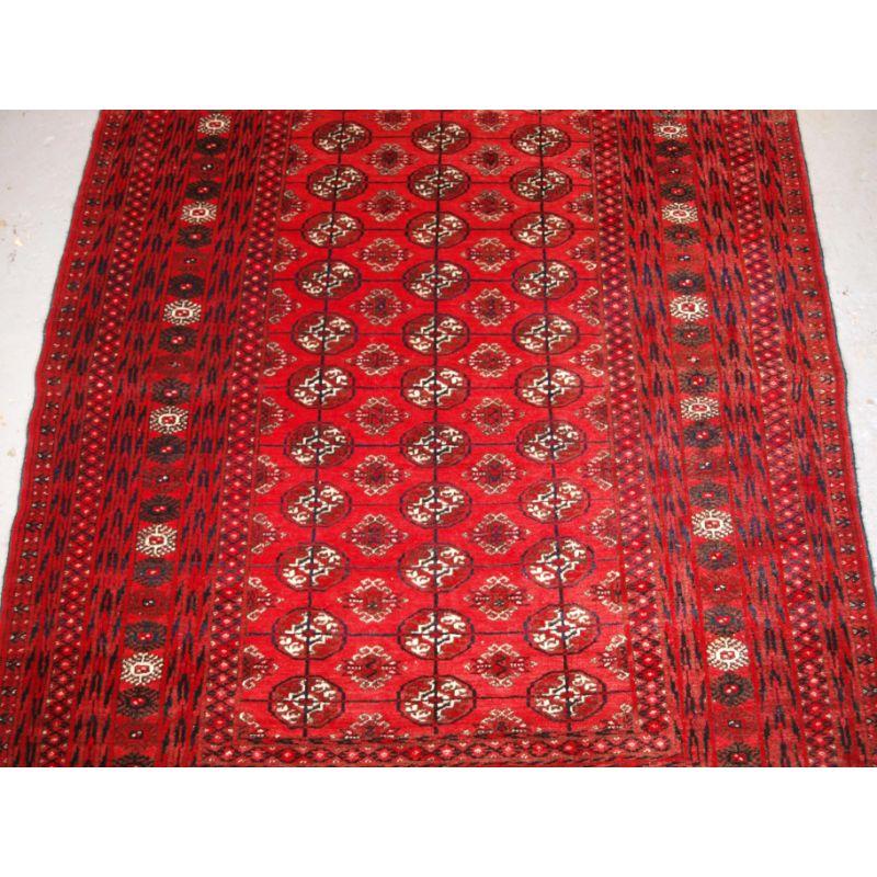 Old Afghan Village Rug of Traditional Turkmen Design In Good Condition For Sale In Moreton-In-Marsh, GB