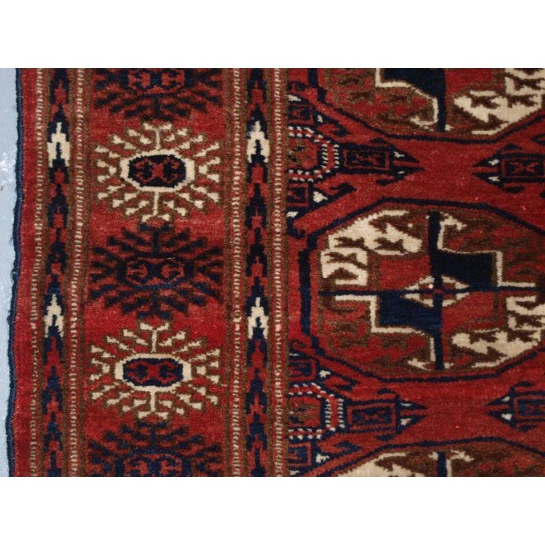 Old Afghan Village Rug of Traditional Turkmen Style For Sale at 1stDibs