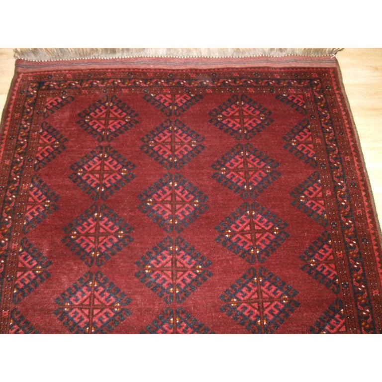 Turkmen Traditional Rug Old Afghan Village Rug of Traditional Turkmen Style For Sale at 1stDibs