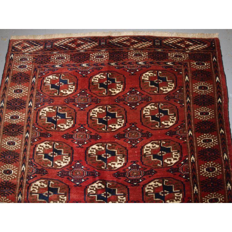 20th Century Old Afghan Village Rug of Traditional Turkmen Style For Sale