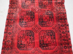 Antico tappeto afghano di villaggio, design tradizionale, tappeto molto resistente