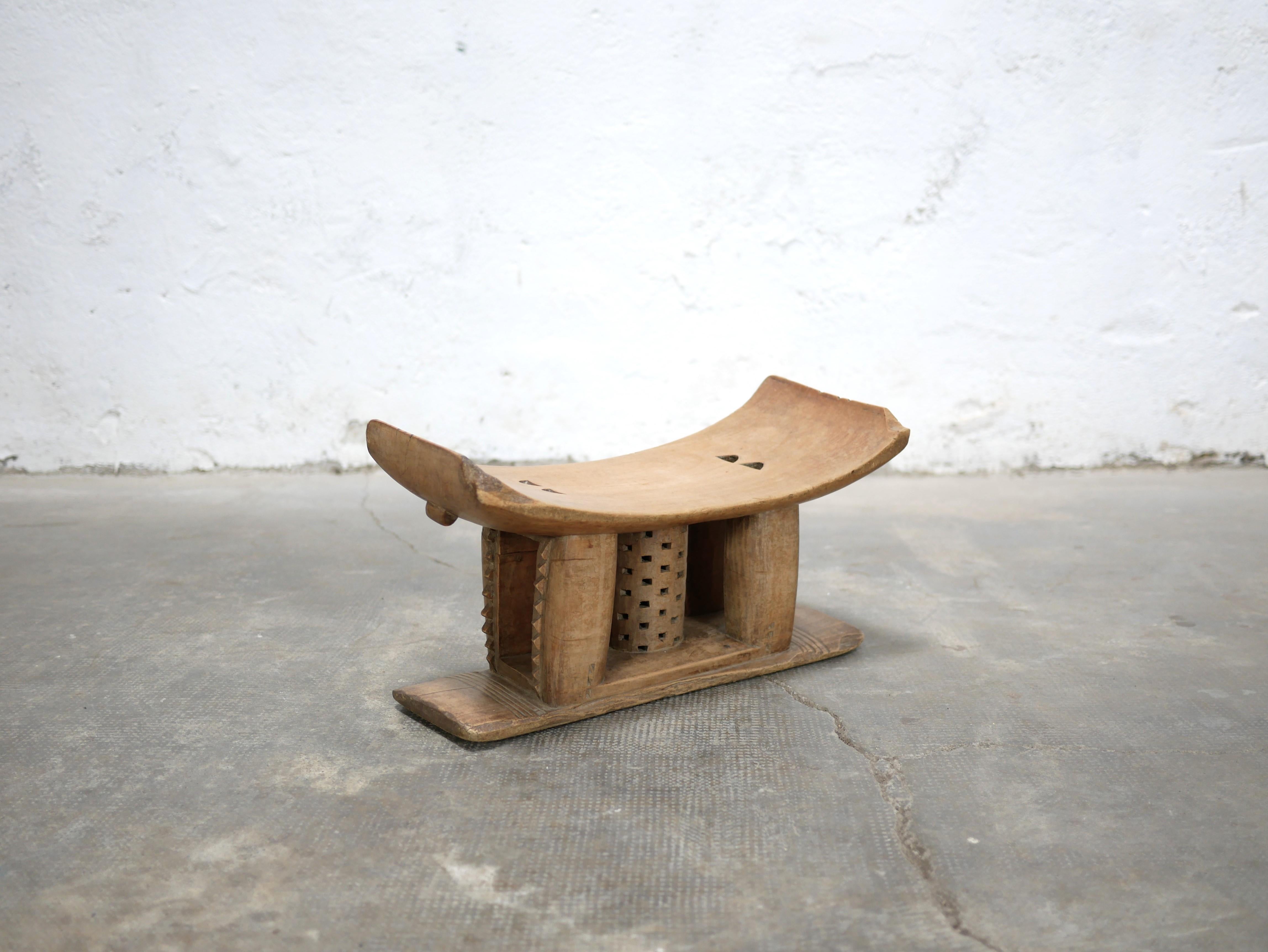 Old African Ashanti Stool in Wood 7