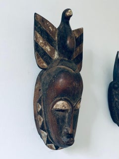 Old African mask in noble wood circa 1900.
