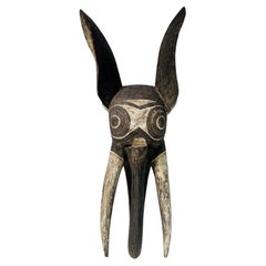 Grand masque africain polychrome en bois représentant un Had éléphant, circa 1900