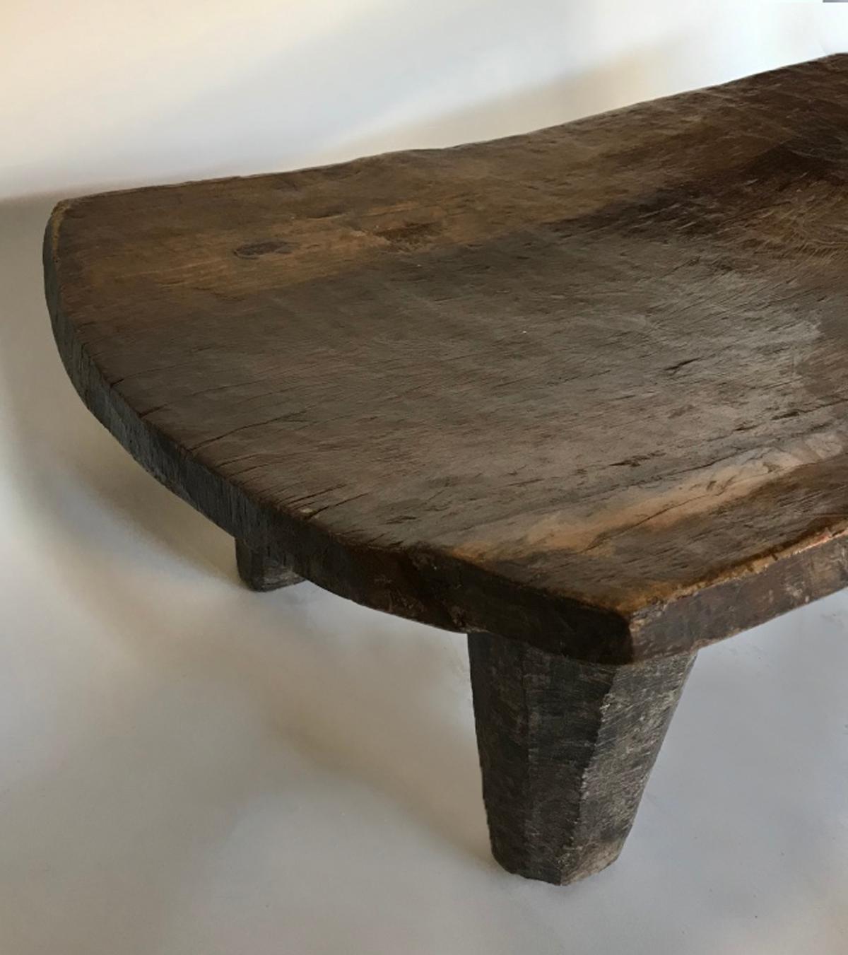 Hand-Carved Old African Primitive Nupe Tribe Bed/Coffee Table/Low Console