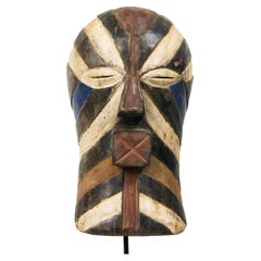 Old African Songye Female Kifwebe Wall Mask with Expressive Face Large Sized
