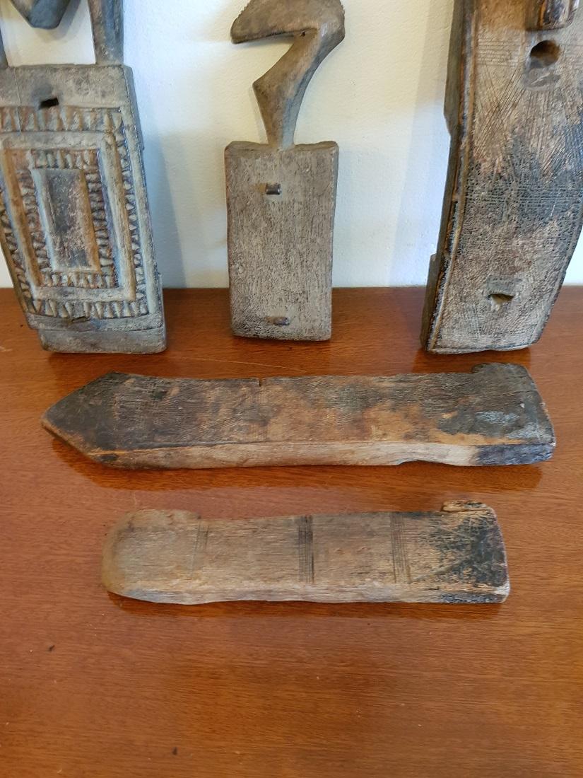 Malian Old African Wooden Carved Figurative Door Lock Parts For Sale
