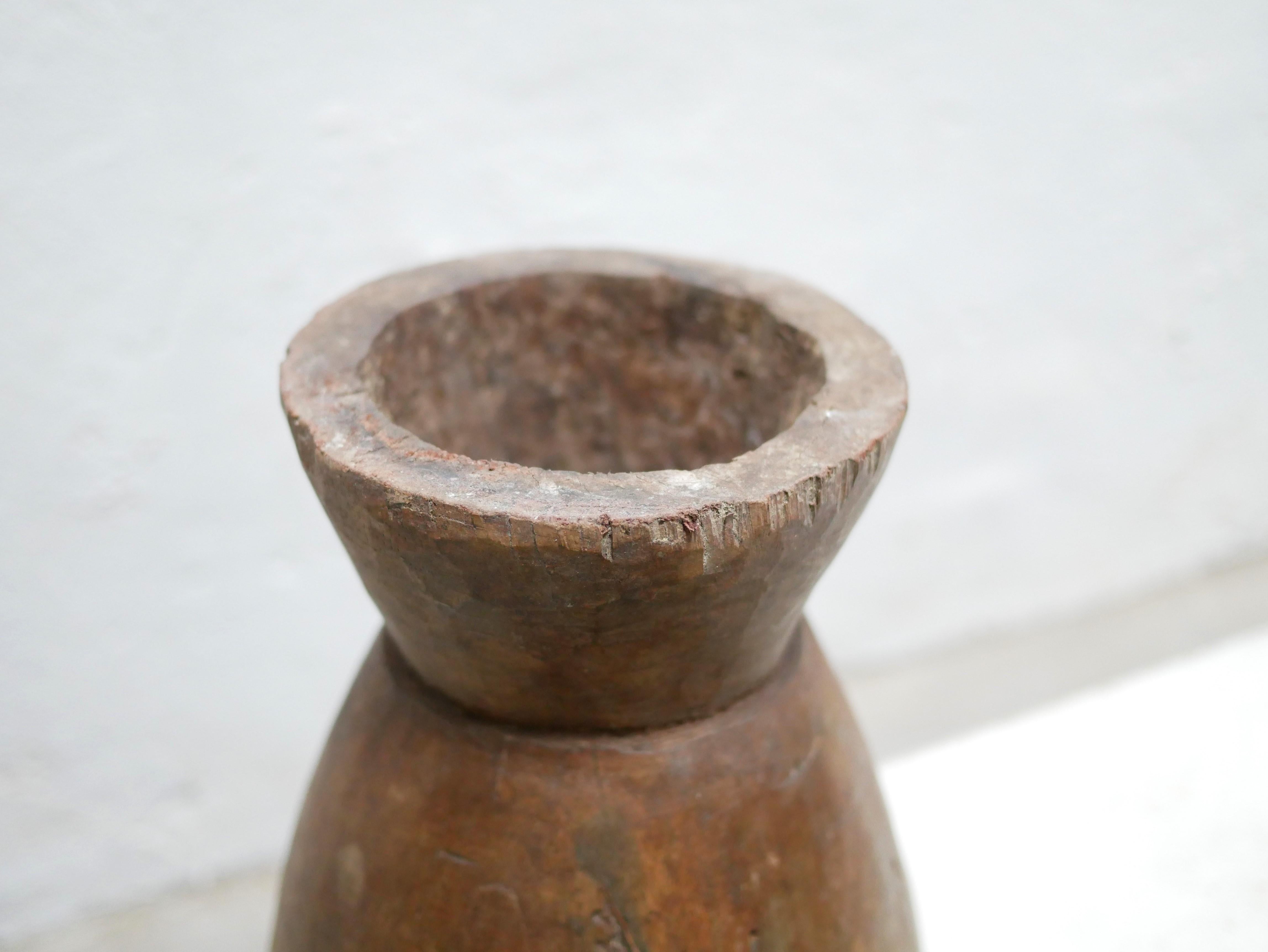 Old African Wooden Mortar For Sale 5