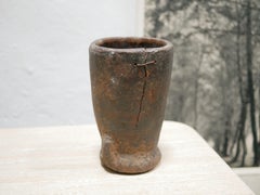 Le mortier en bois africain ancien