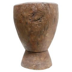 Retro Old African Wooden Mortar