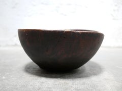 Old African wooden salad bowl