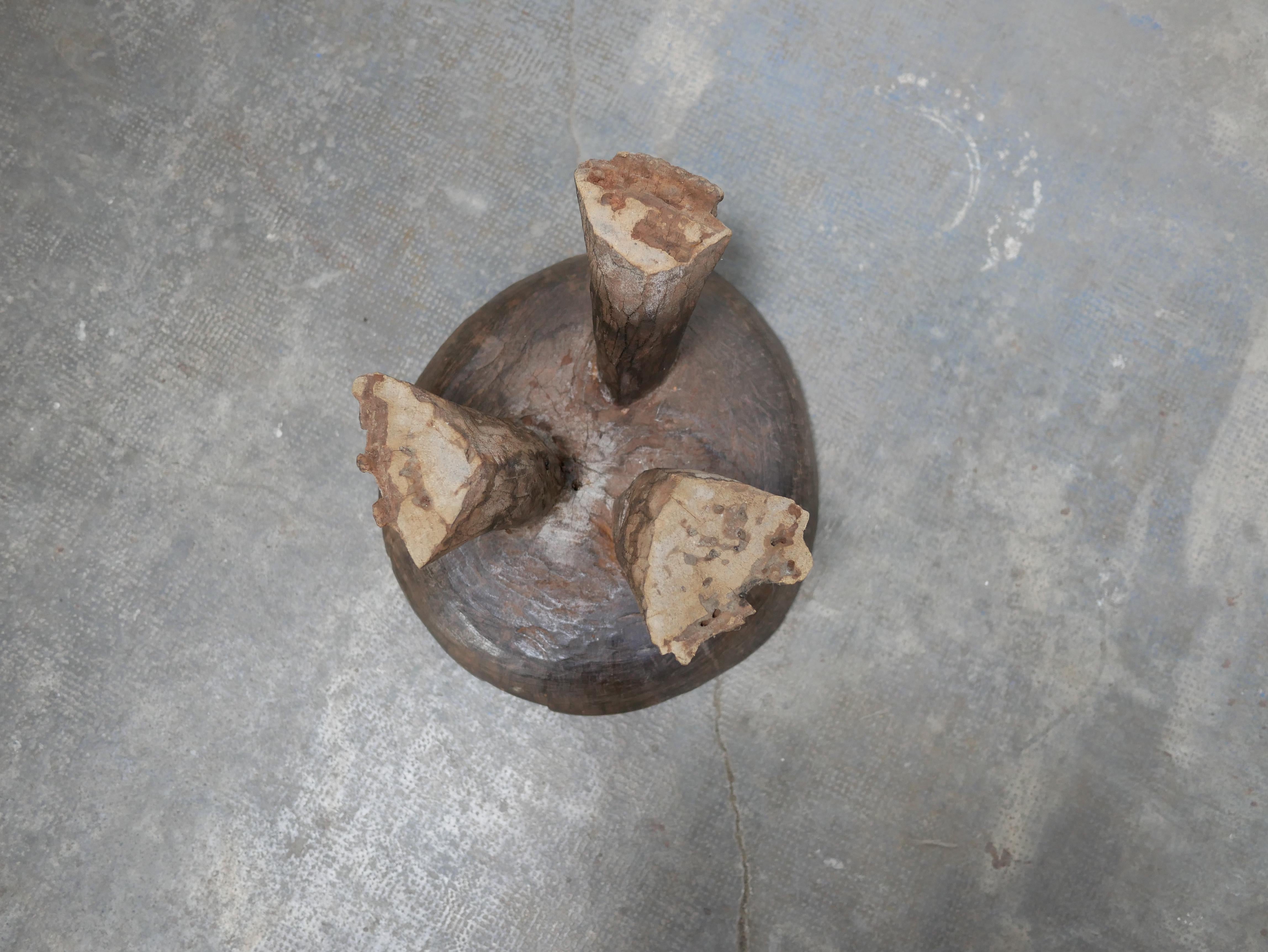 Old African wooden stool 6