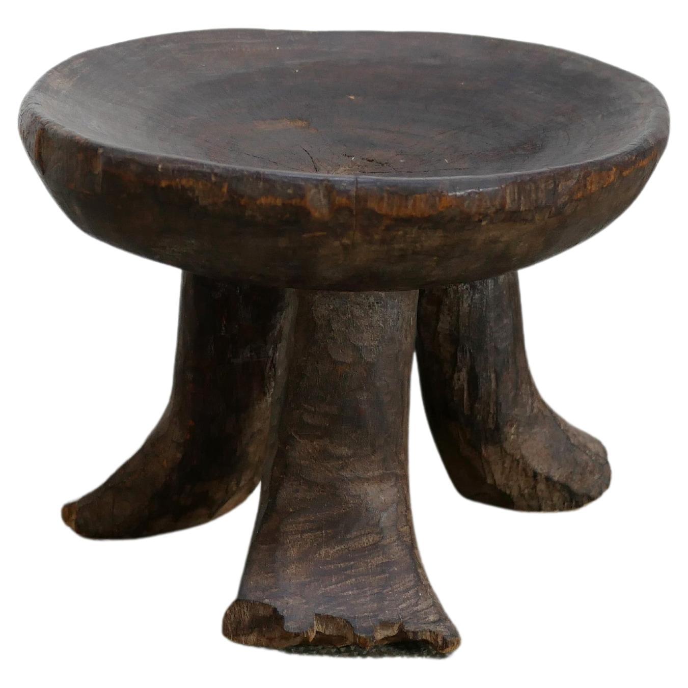 Old African wooden stool