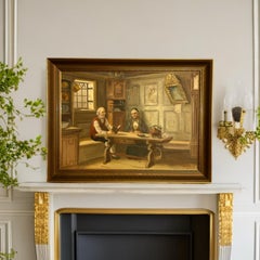 "Old Age Solitude", Oil on Canvas, Norwegian National Romance Art, ca.1930/40s