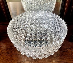 Old American Brilliant Period Handcut Round Russian Cut Pattern Bowl