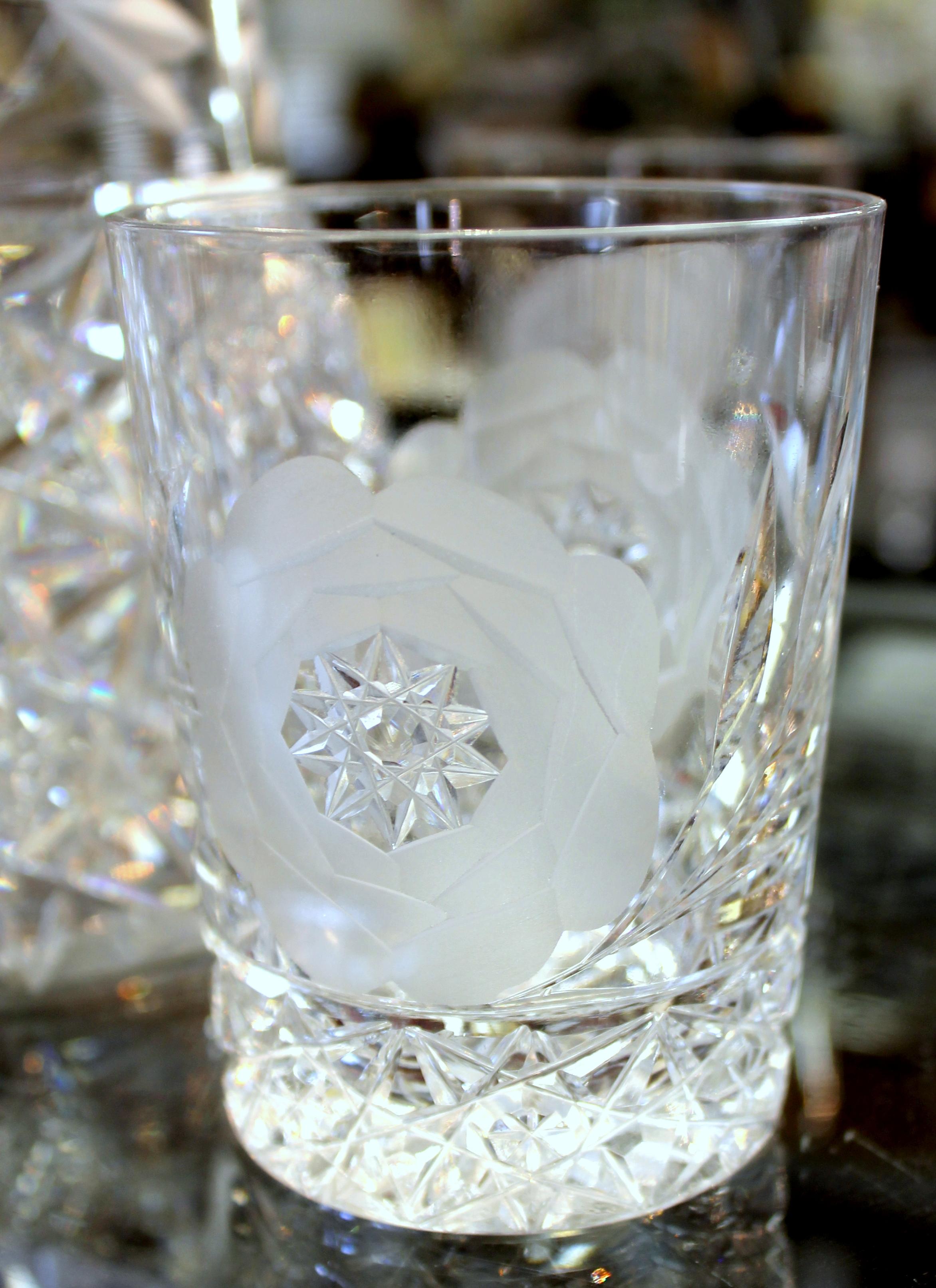 Hand-Crafted Old American Handcut Crystal 