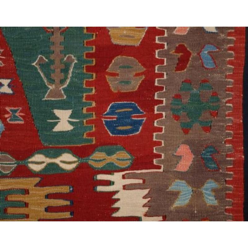 Old Anatolian Turkish Konya Region Prayer Kilim, Circa 40 Years Old In Excellent Condition For Sale In Moreton-In-Marsh, GB