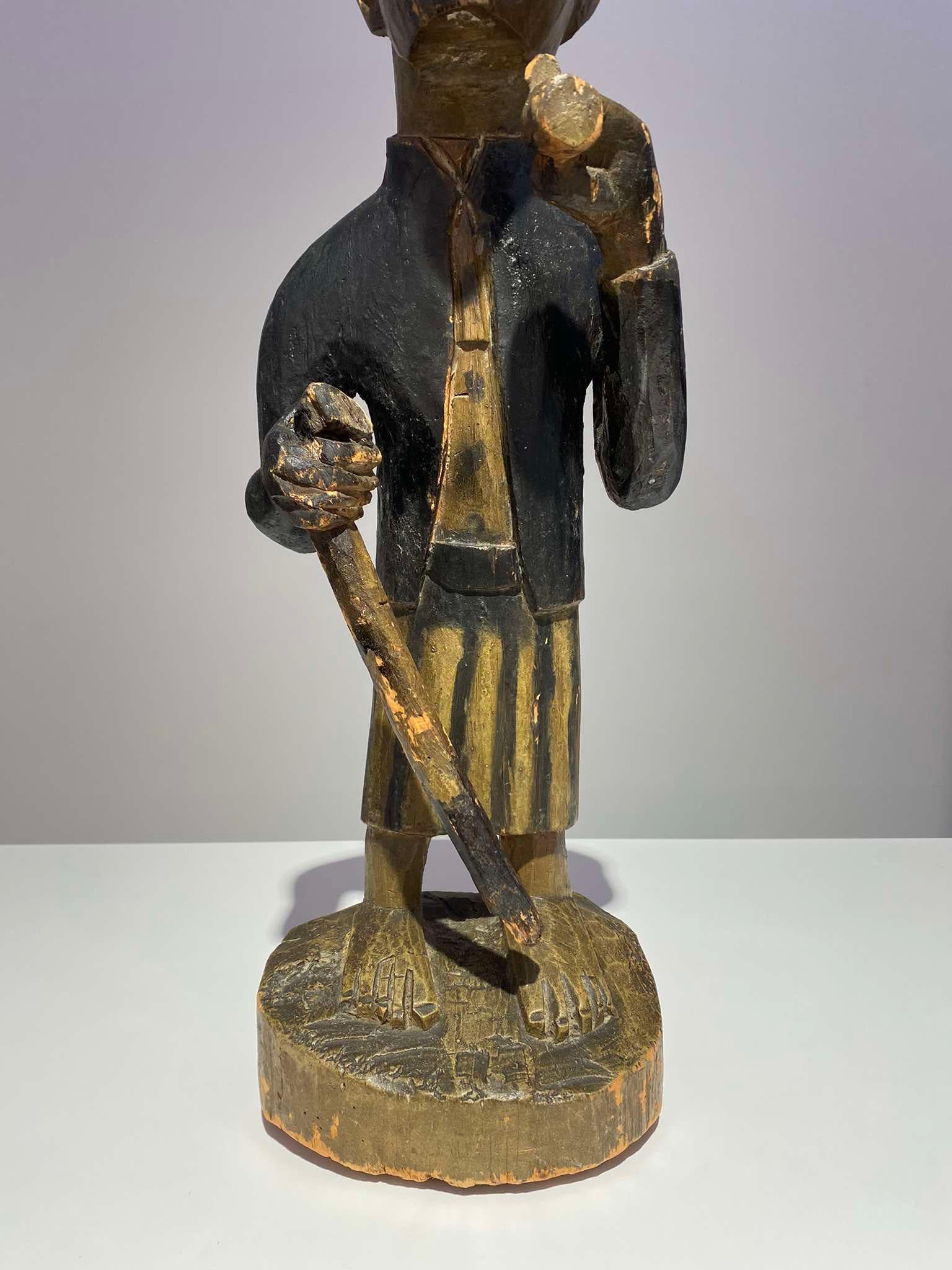 Old And Exceptional Anthropomorphic Statue Yombe Woyo Kongo Tribe Dr Congo 19th For Sale 1