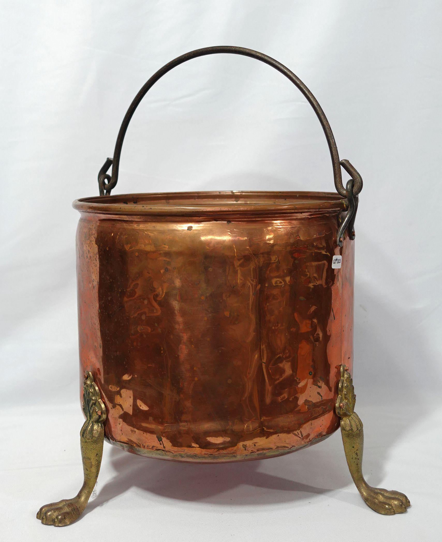 antique copper bucket