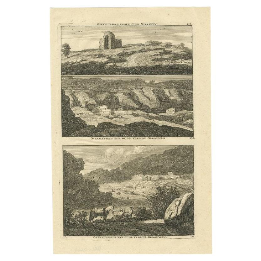 Old and Rare Original Engravings of Ruins in India, 1711 For Sale