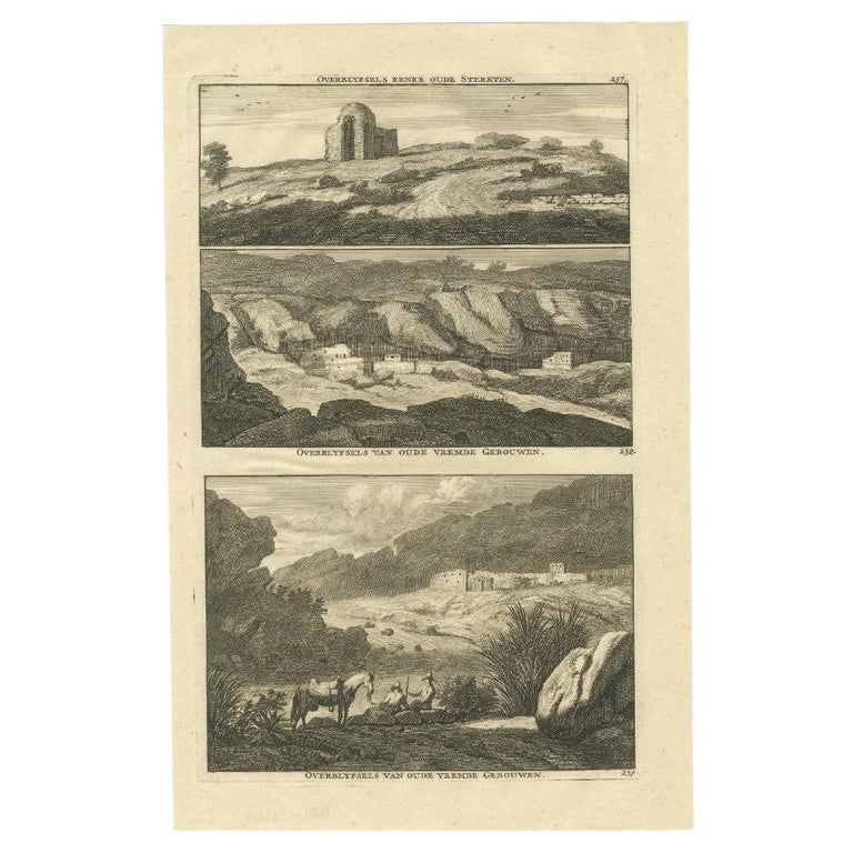 Old and Rare Original Engravings of Ruins in India, 1711 For Sale at ...