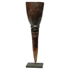 Old and Well Antique Luba Medicine Mortar with Classic Face, DRC Africa