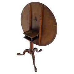Old Antique c1850s 36" Diameter Round Tilt Top Regency George III Table Clean!