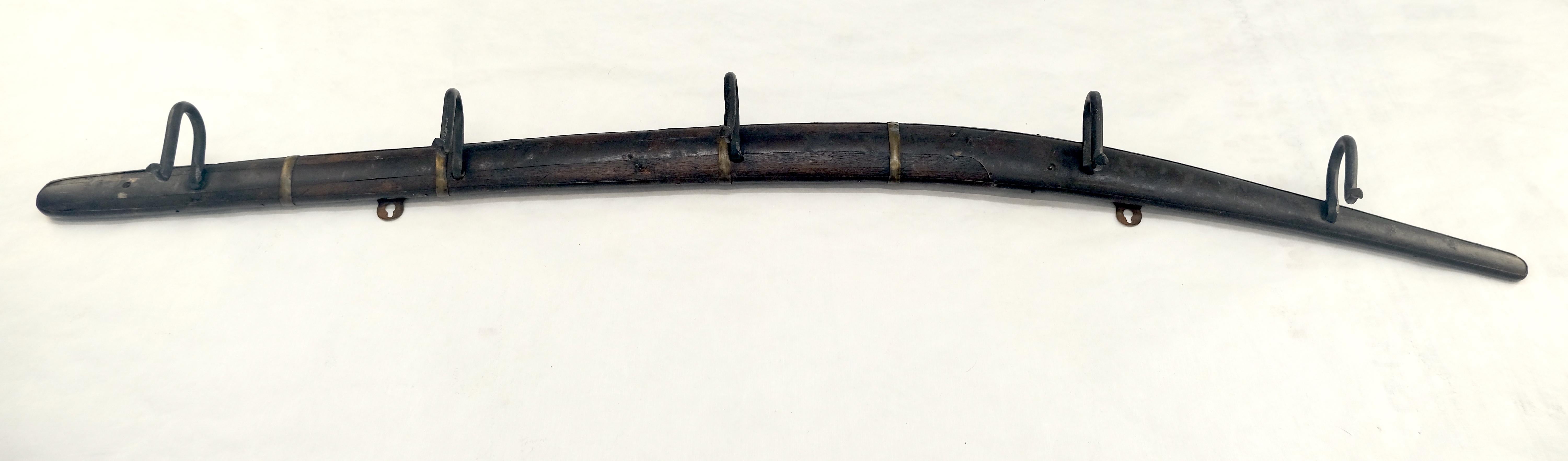 Old Antique c1920s Boomerang Coat Rack Conversion In Good Condition For Sale In Rockaway, NJ