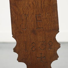 Old Antique Farmhouse Rustic "Schwingstock" Ornamental Object from 1832