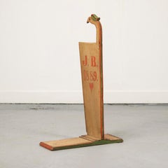 Old Antique Farmhouse Rustic "Schwingstock" Ornamental Object from 1889