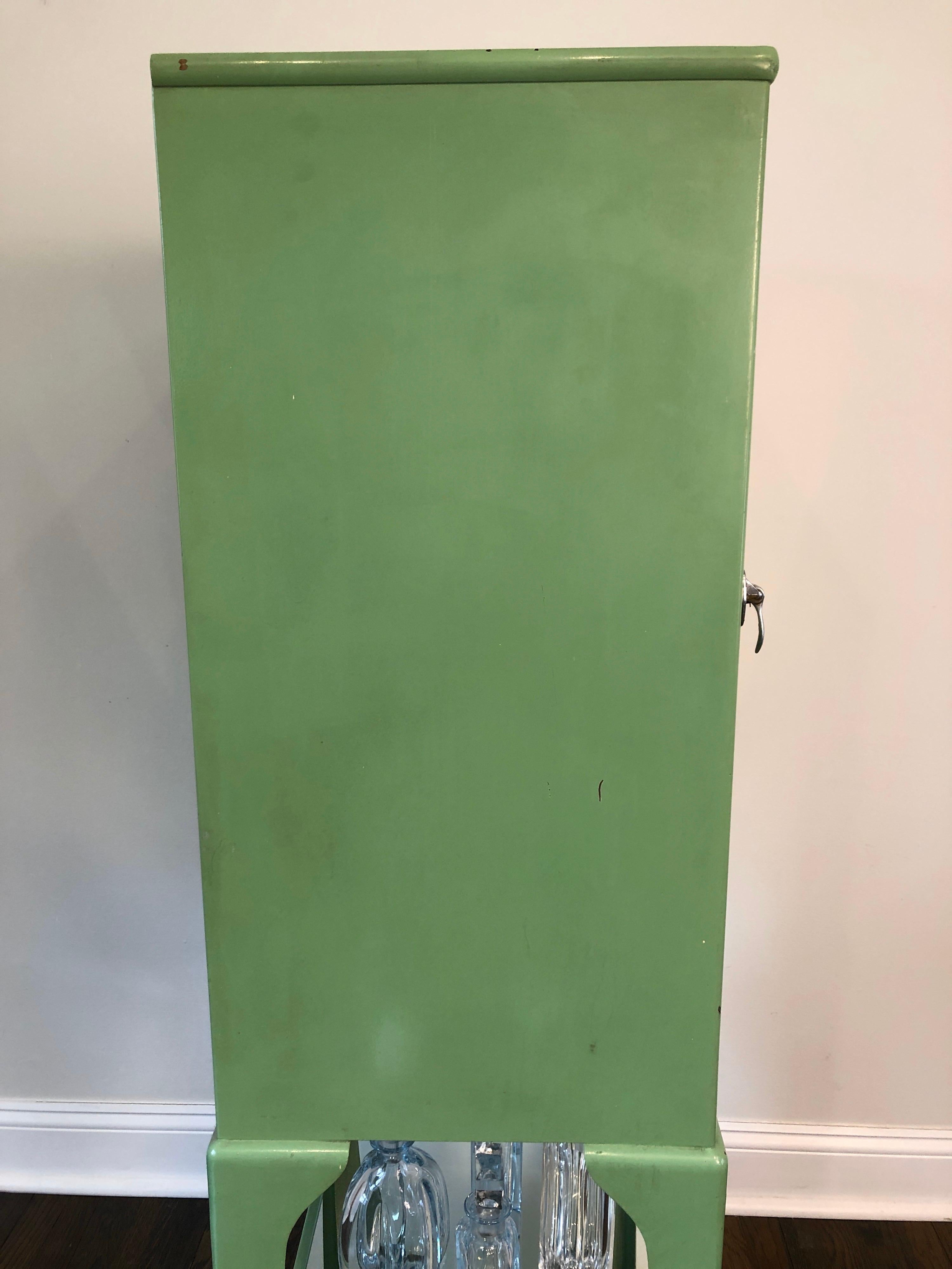 vintage medical cabinet metal