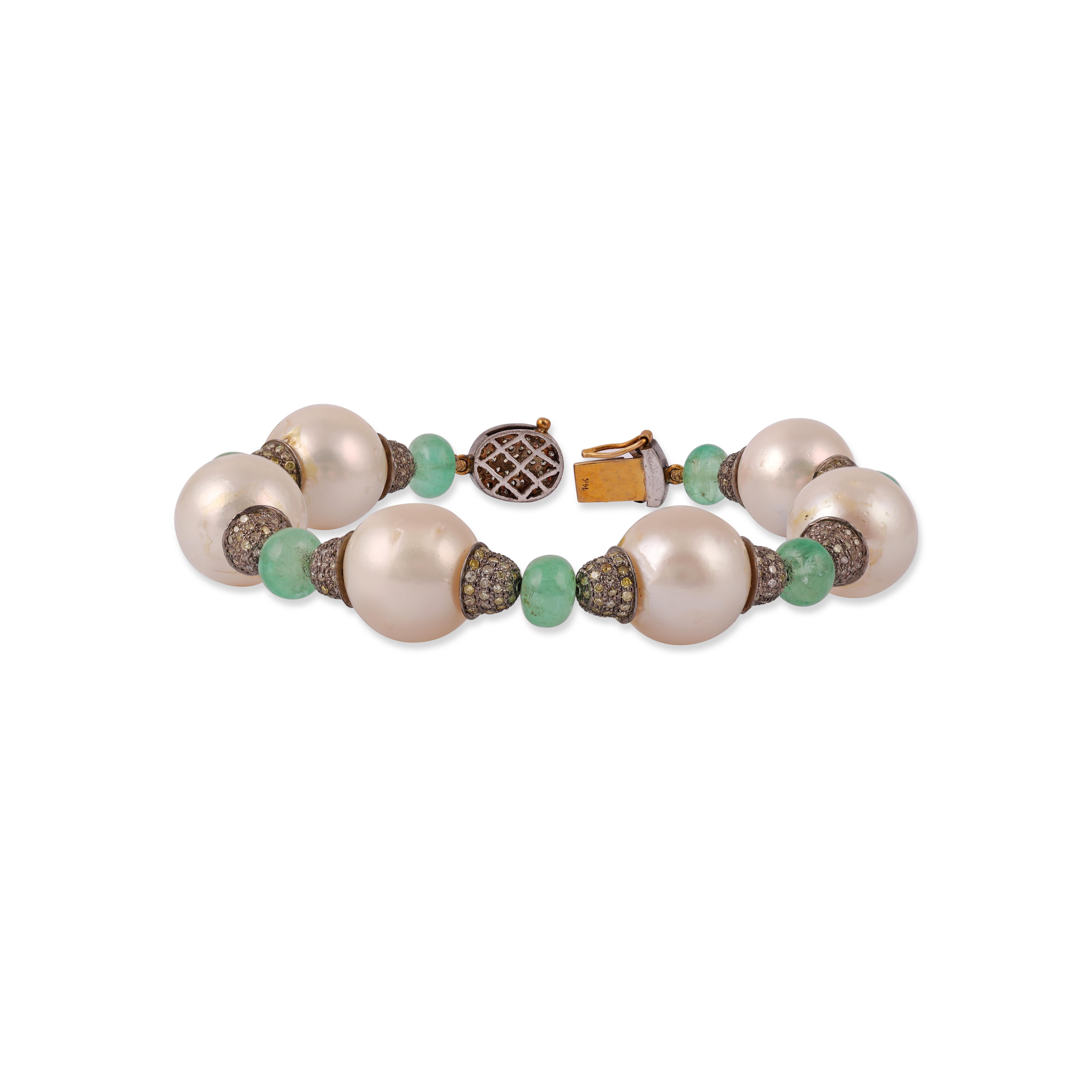 pearl and emerald bracelet