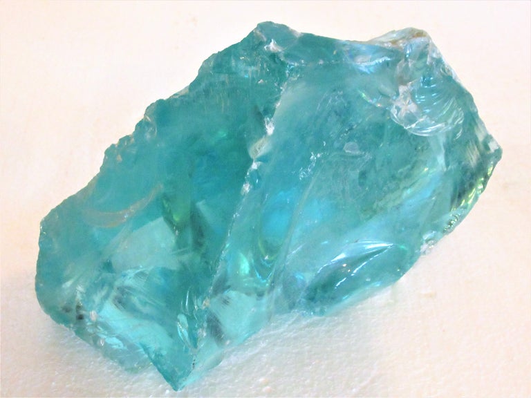Old Aqua Green Factory Cullet Glass Chunks For Sale at 1stDibs