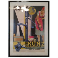 Vintage Old Art Deco Advertising Poster