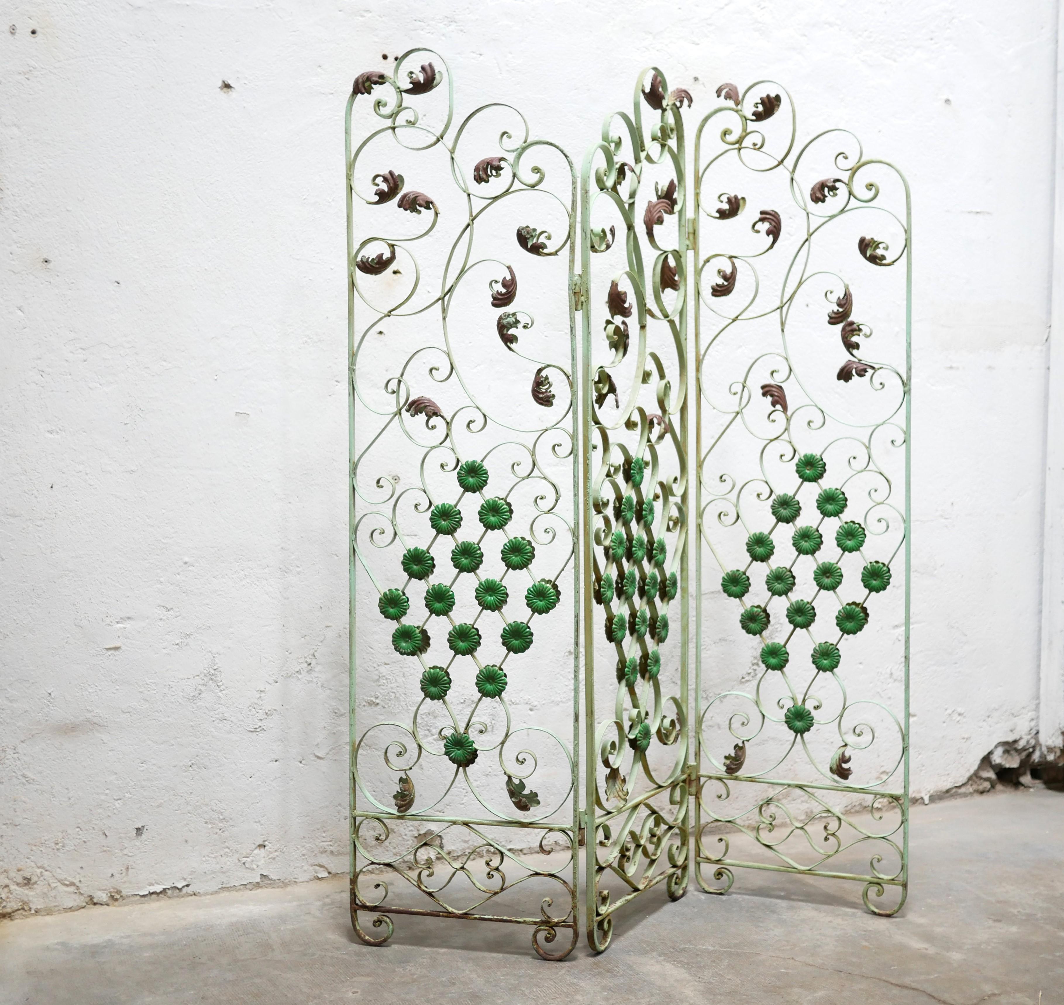 Old art deco screen in wrought iron 5