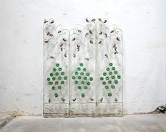Old art deco screen in wrought iron