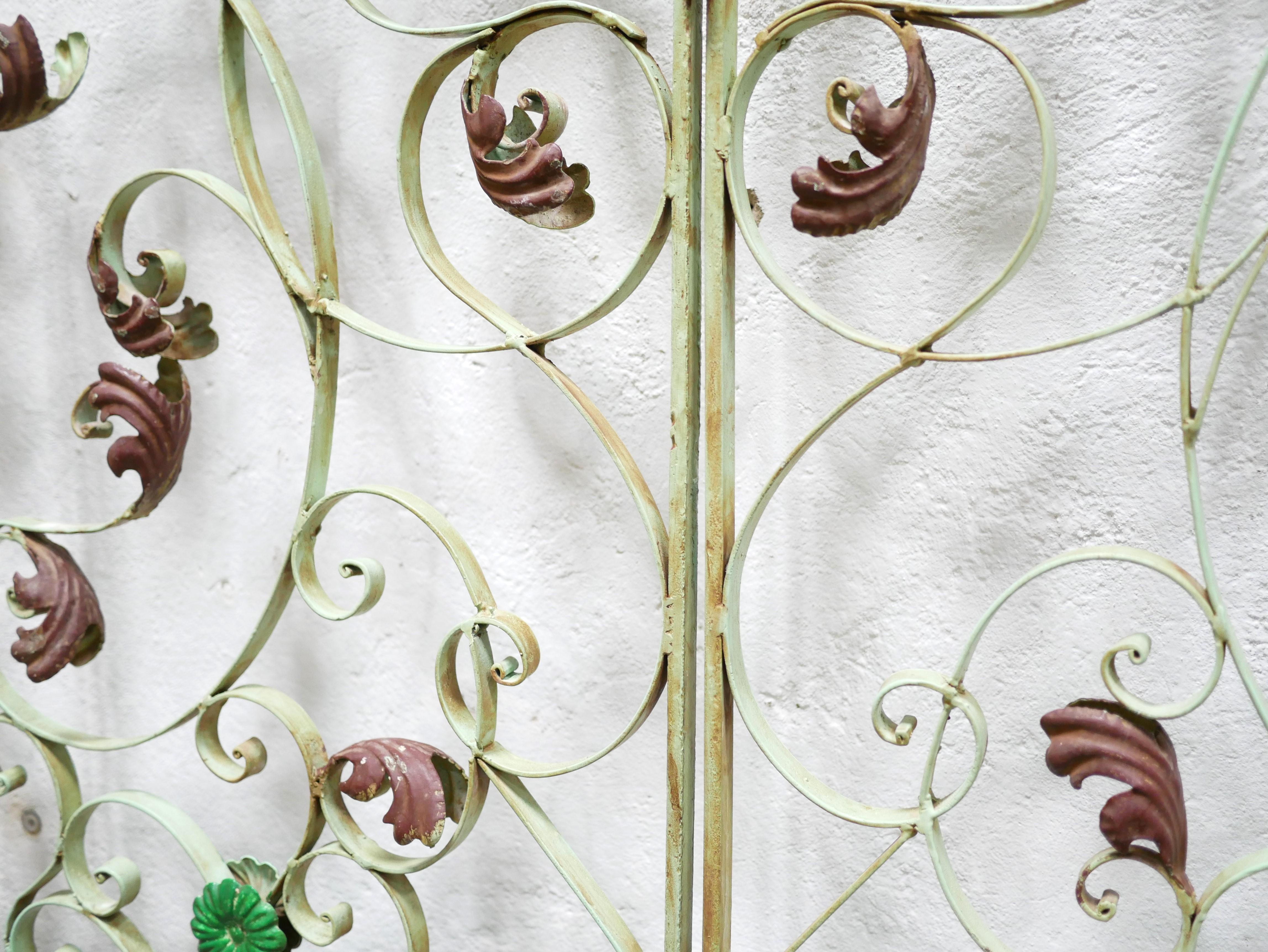 Wrought Iron Old art deco screen in wrought iron