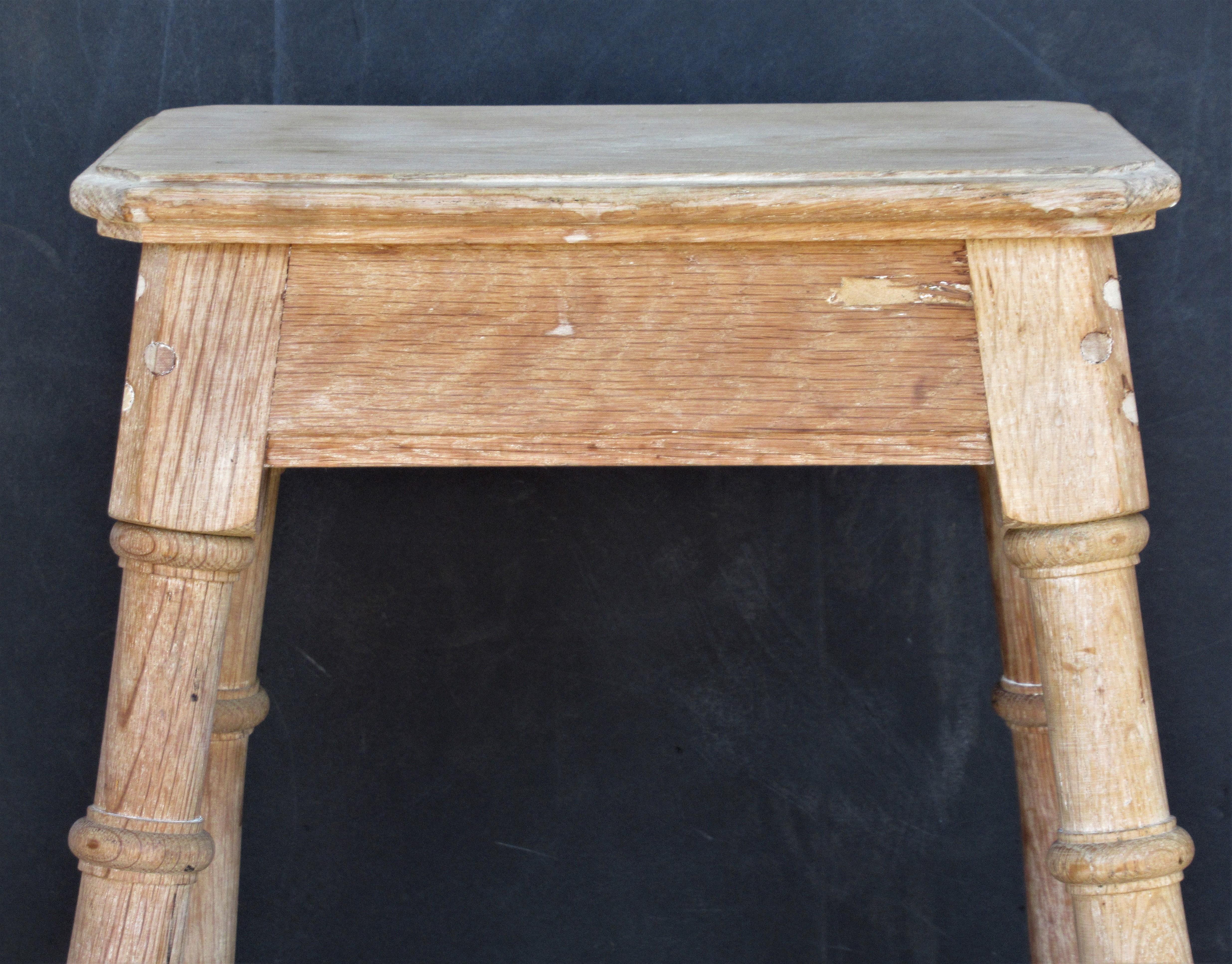 20th Century Bleached Oak Sculpture Stand