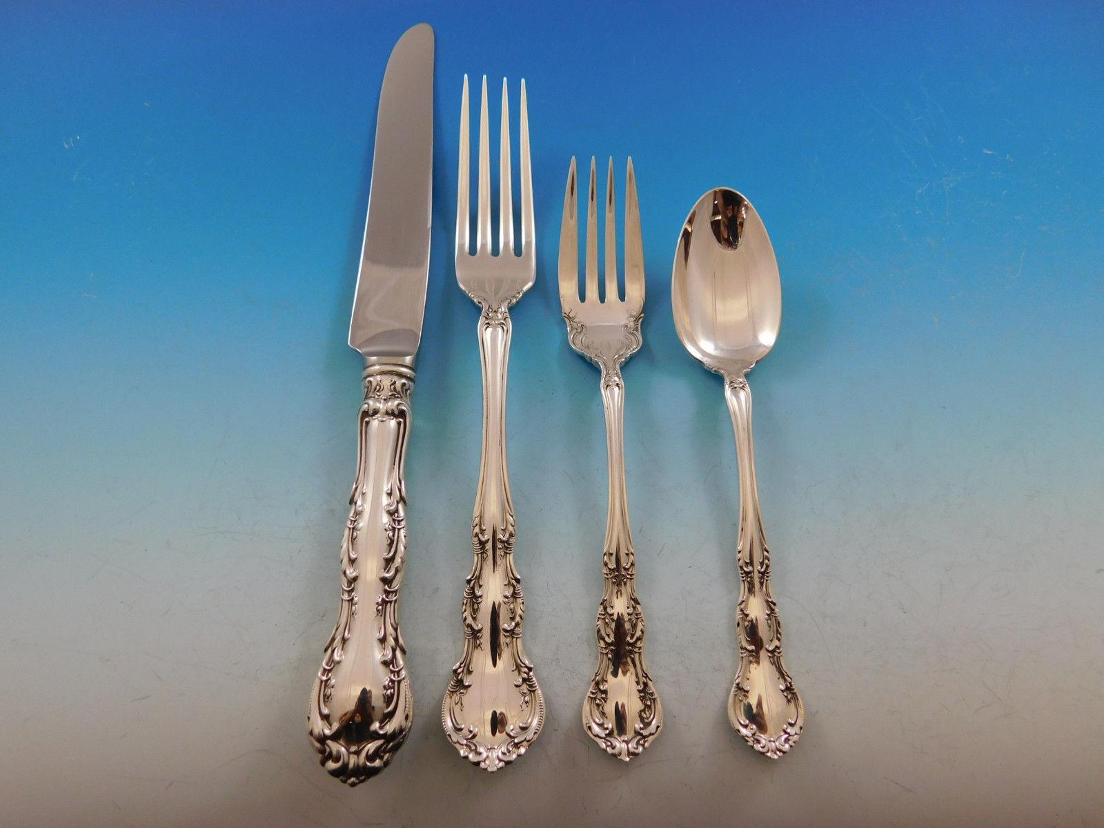 Old Atlanta by Wallace Sterling Silver Flatware Set for 12 Service 113 Pc Dinner In Excellent Condition In Big Bend, WI