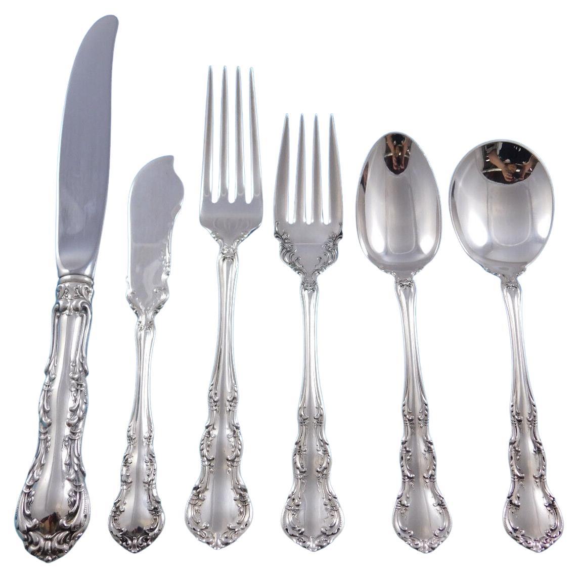 Old Atlanta by Wallace Sterling Silver Flatware Set for 8 Service 52 pieces For Sale