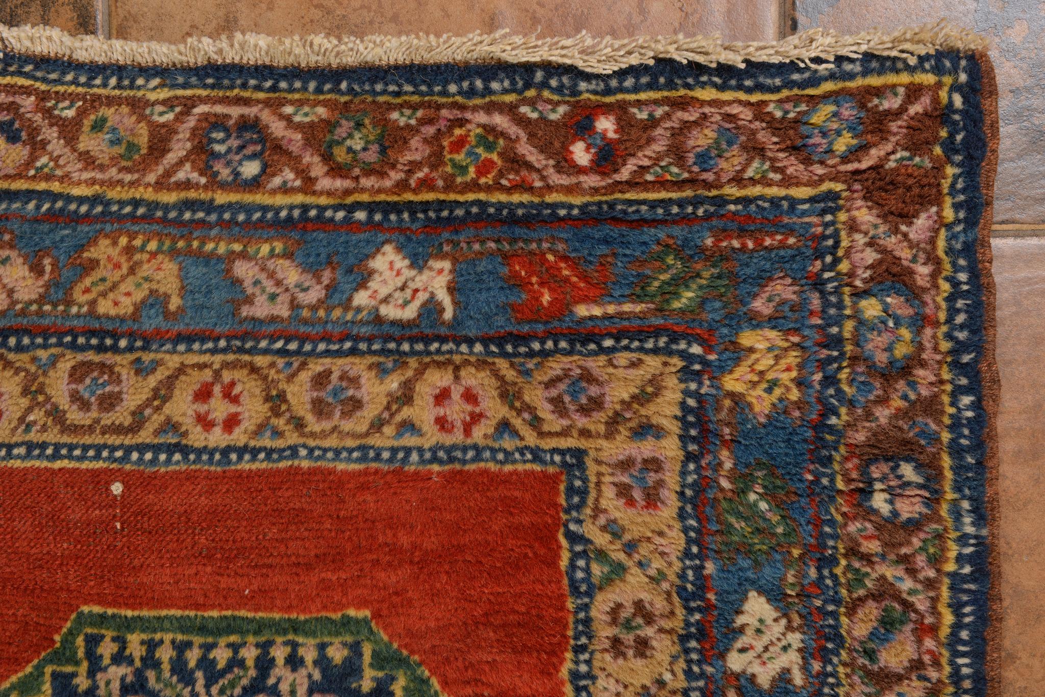 Wool Old Azeri Long Runner or Gallery Rug For Sale