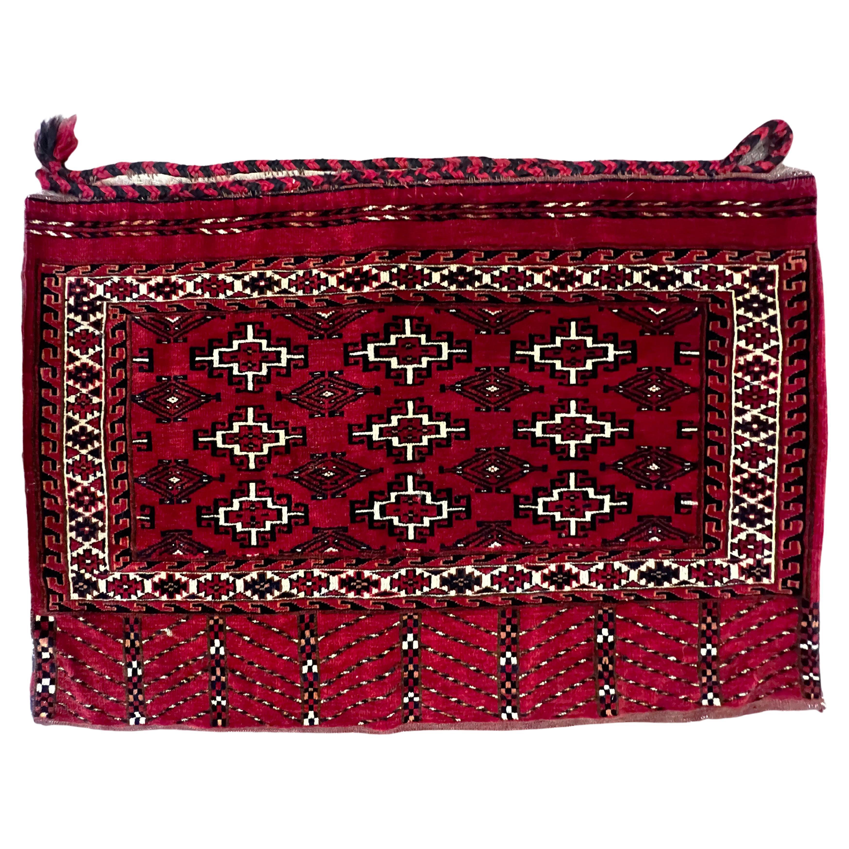 old Bag from Turkmenistan, 19th Century N° 648 For Sale
