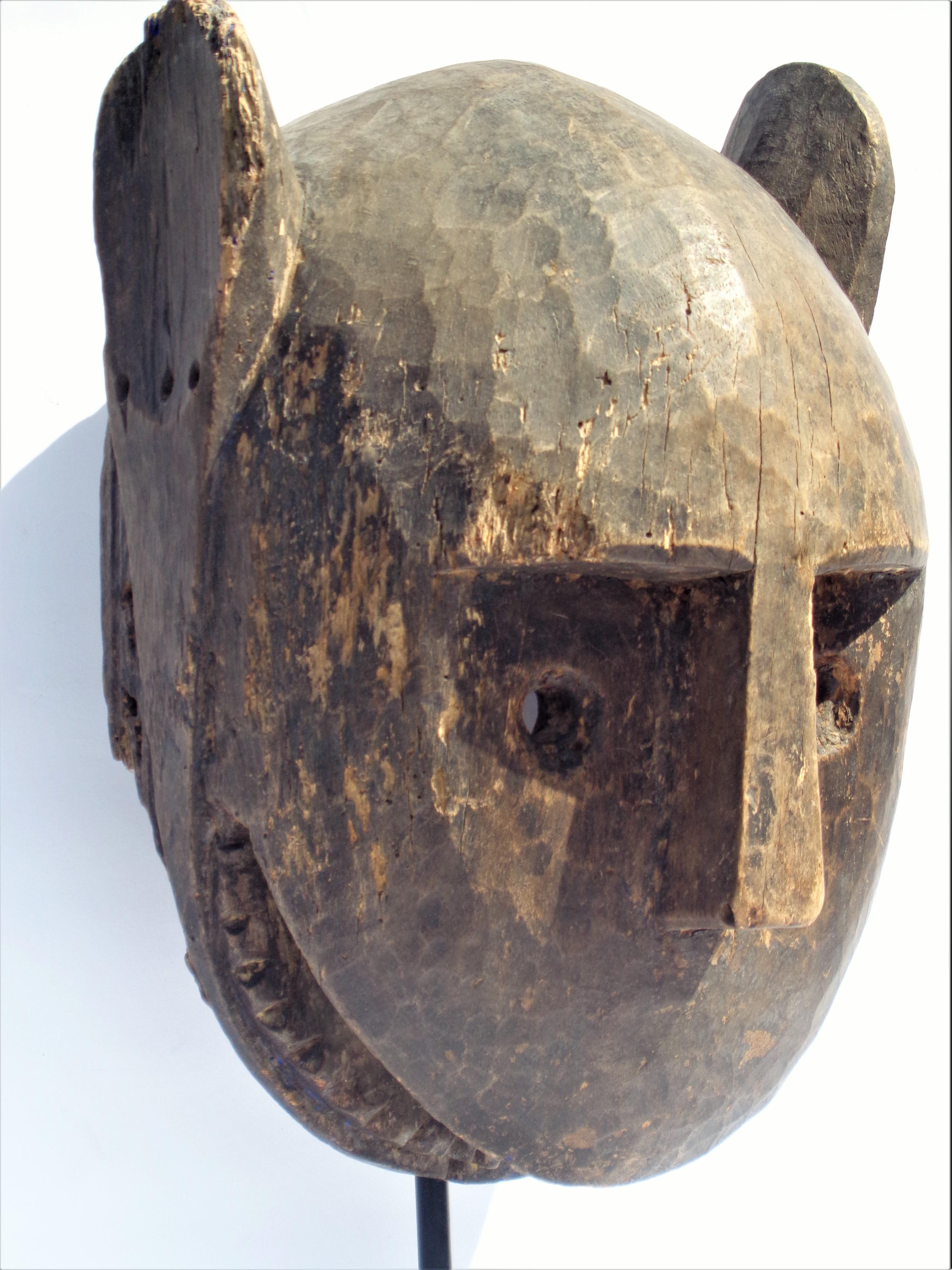 Hand-Carved Old Bamana Animal Mask, Mali