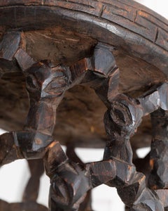 Old Bamileke Stool Side Table From Cameroon African Art, 1950s