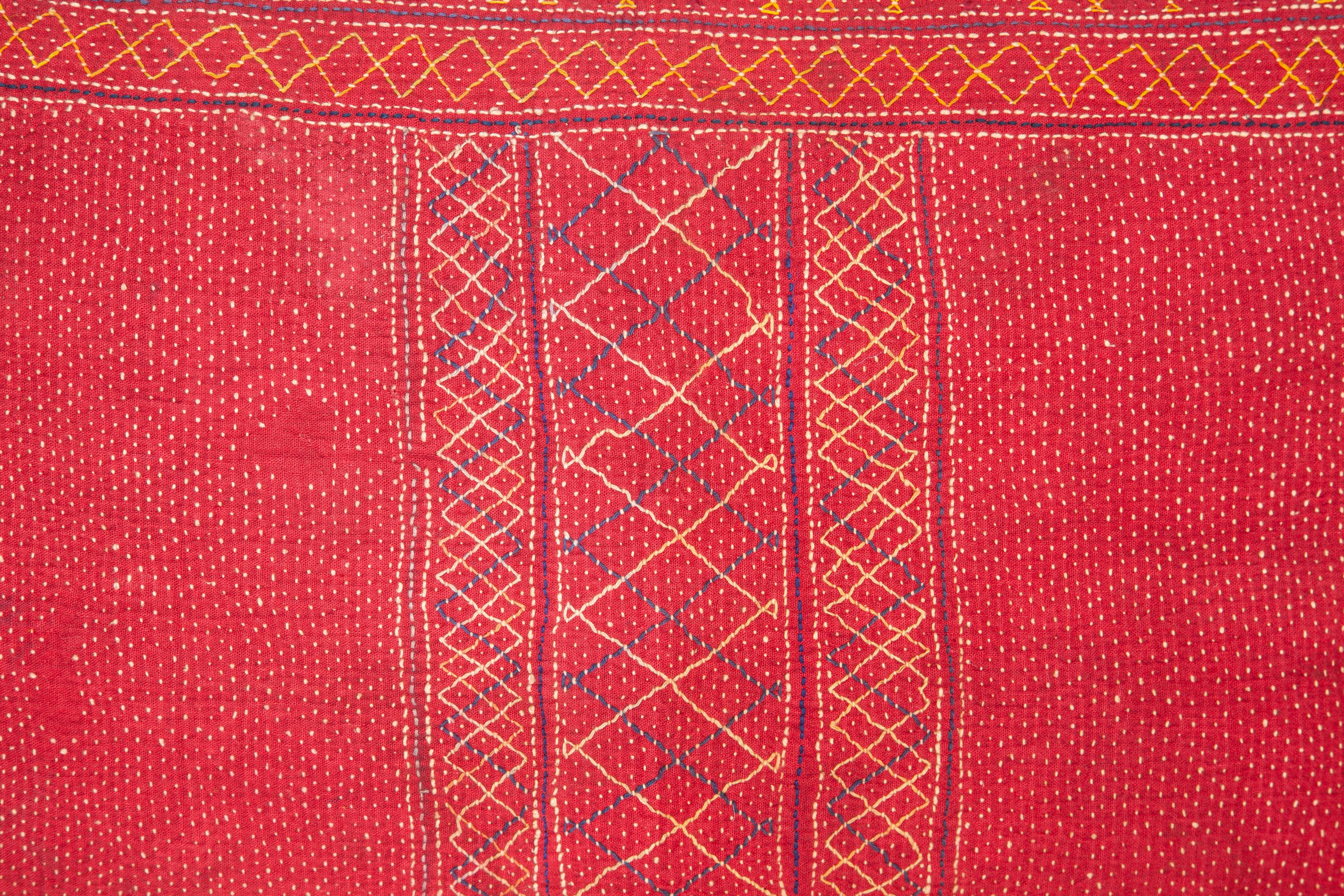 Tribal Old Banjara Quilt Cushion / Pillow Caseq, Early 20th Century For Sale