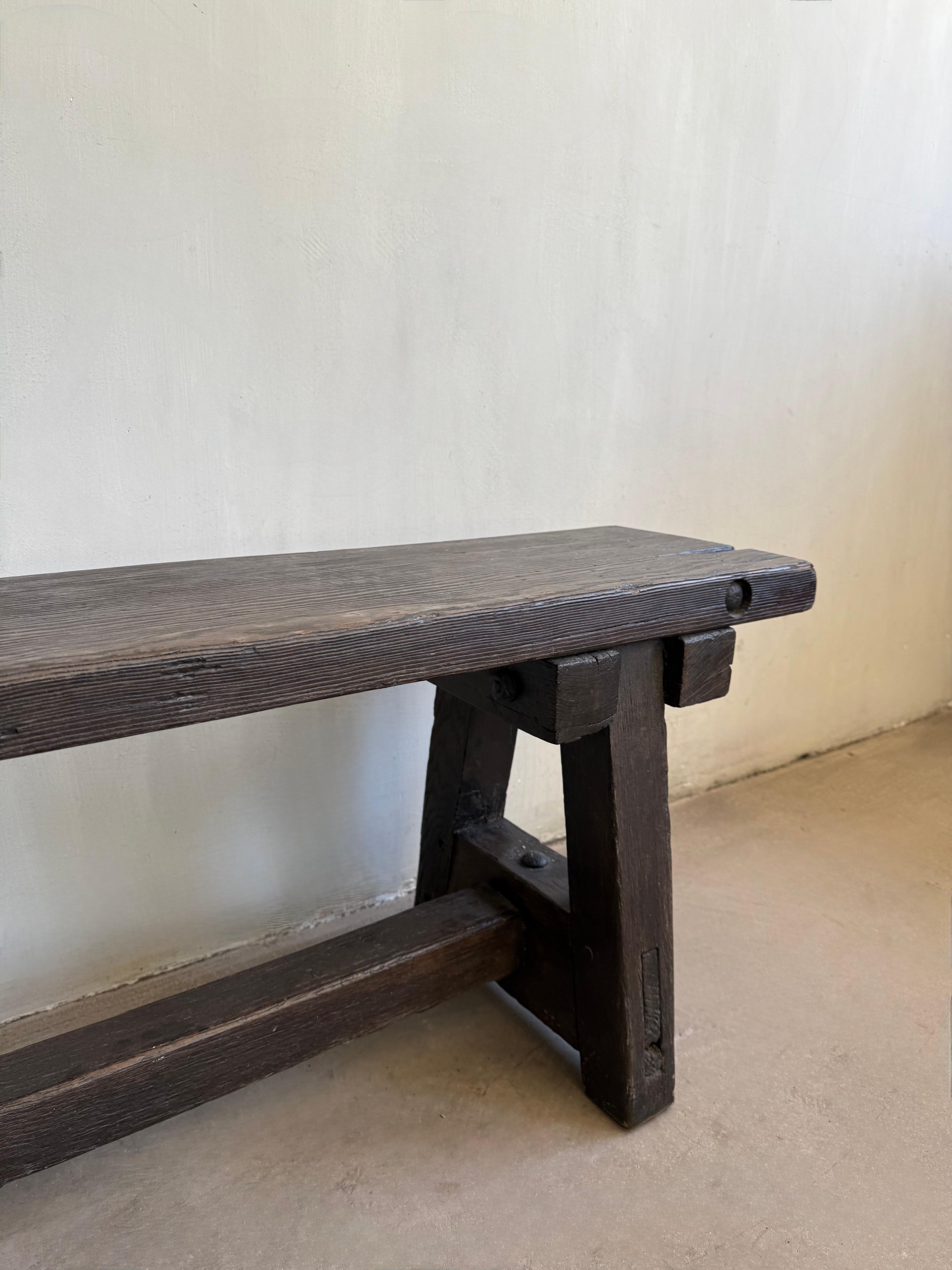 Panchina vecchia in Oak belga In condizioni buone in vendita a Nijlen, BE