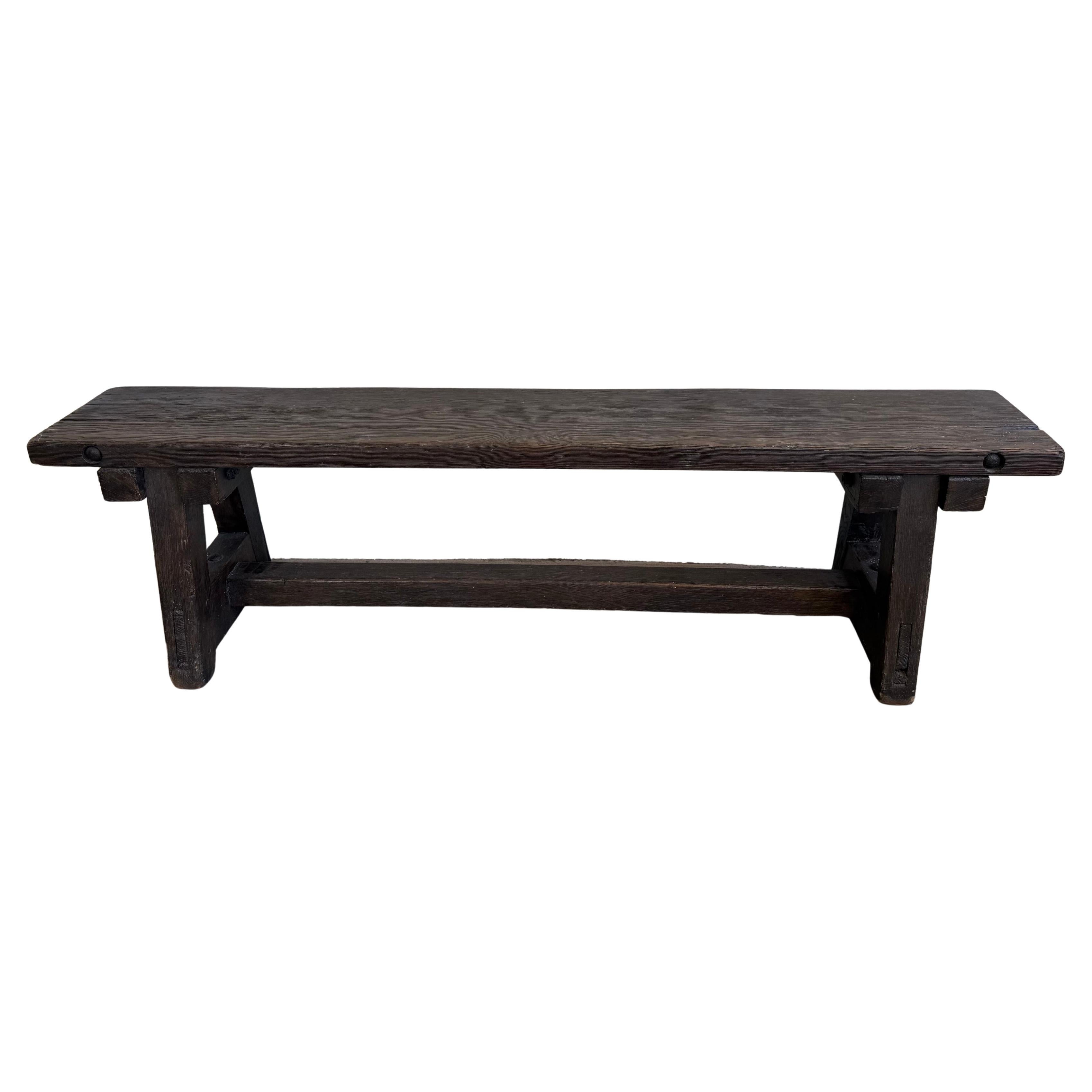 Old Belgian Oak Bench