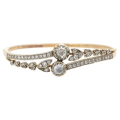 Antiguo brazalete de oro de la Belle Epoque con diamantes, Viena, 1922-1925.