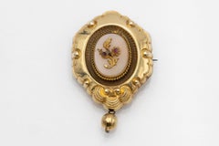 Old Biedermeier brooch., 2nd half of the 19th century