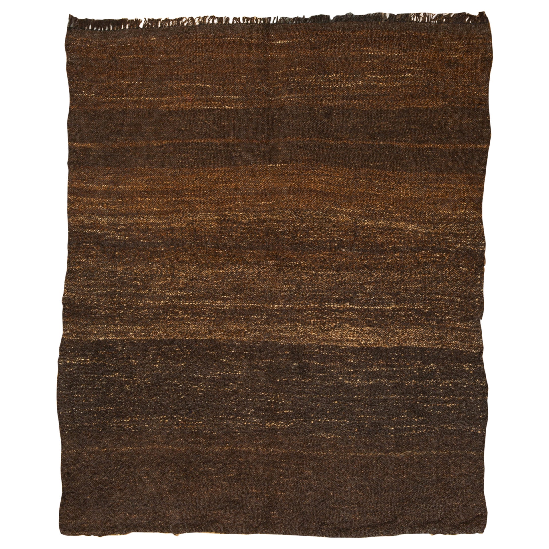 Old Black-Brown Primitive Teppich oder Flachwave